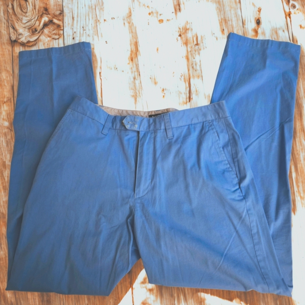 Nautica Men's Sz 30 "The Beacon" Chino Style Bright Light Blue Pants
